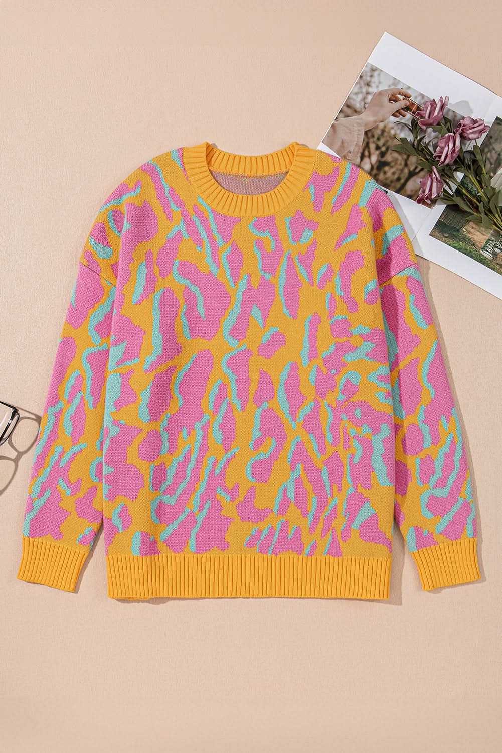 Bright pink plus size sweater - Love Salve